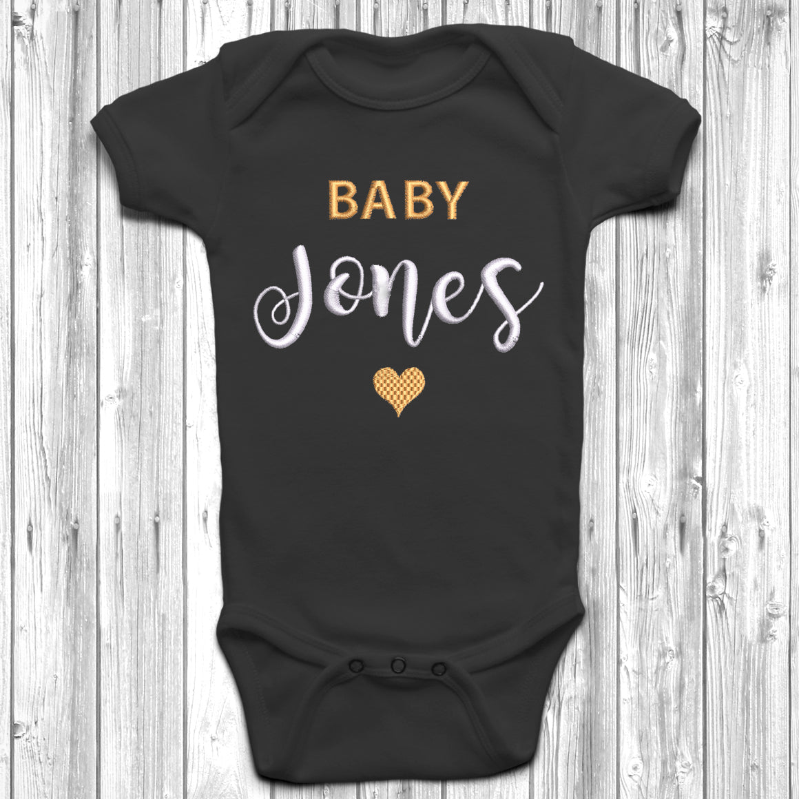 Baby surname baby grow top