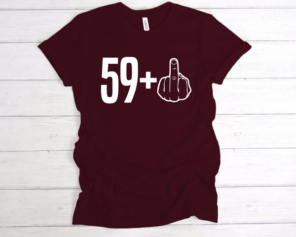 59+1 60th Birthday Middle Finger T-Shirt