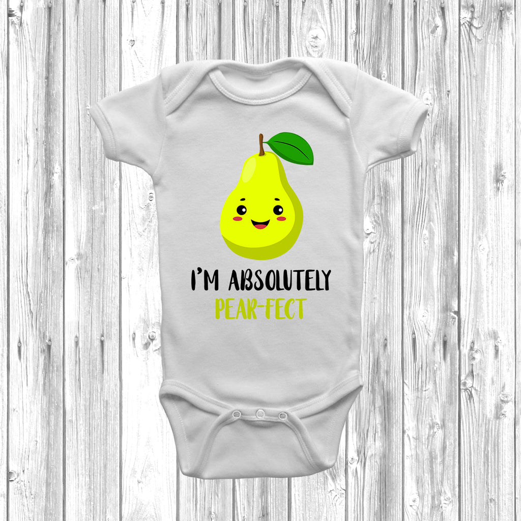 Get trendy with I'm Absolutely Pear-Fect Baby Grow - Baby Grow available at DizzyKitten. Grab yours for £8.99 today!