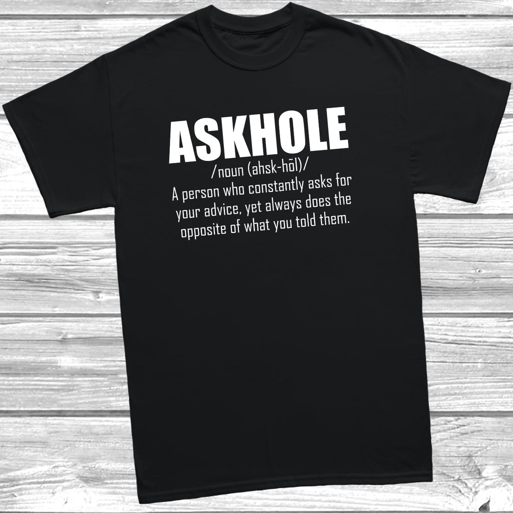 askhole definition funny t shirt design