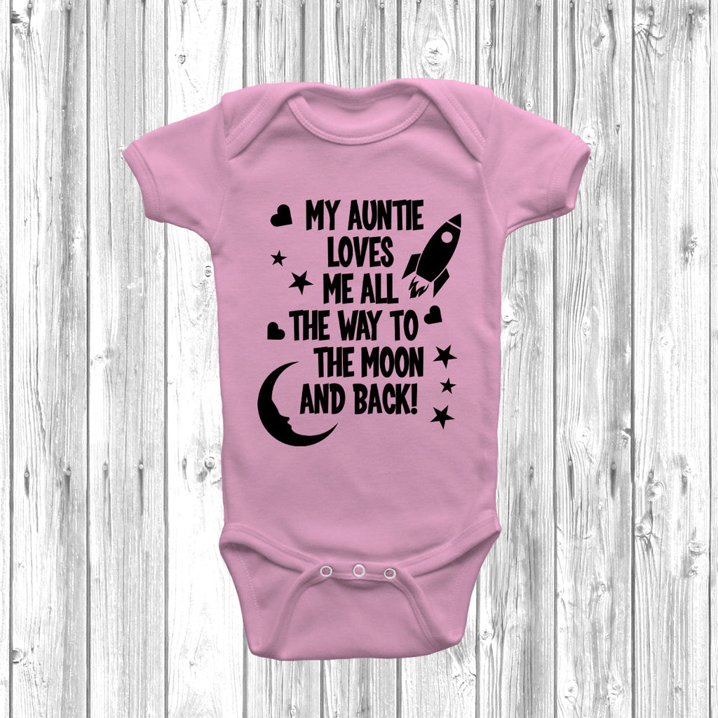 Get trendy with Auntie Loves Me To The Moon Baby Grow - Baby Grow available at DizzyKitten. Grab yours for £7.99 today!