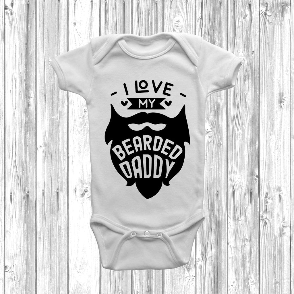 Get trendy with I Love My Bearded Daddy Baby Grow - Baby Grow available at DizzyKitten. Grab yours for £8.45 today!