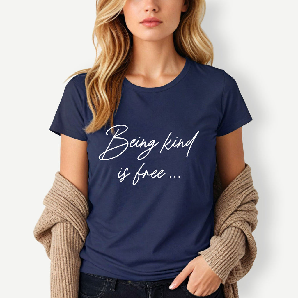 Comfortable unisex positivity tshirt with inspiring kindness slogan wording