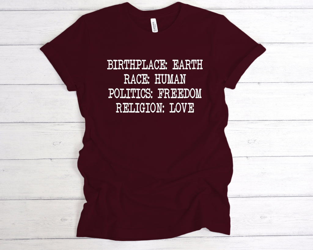 Get trendy with Birthplace Earth Premium T-Shirt - T-Shirt available at DizzyKitten. Grab yours for £12.99 today!