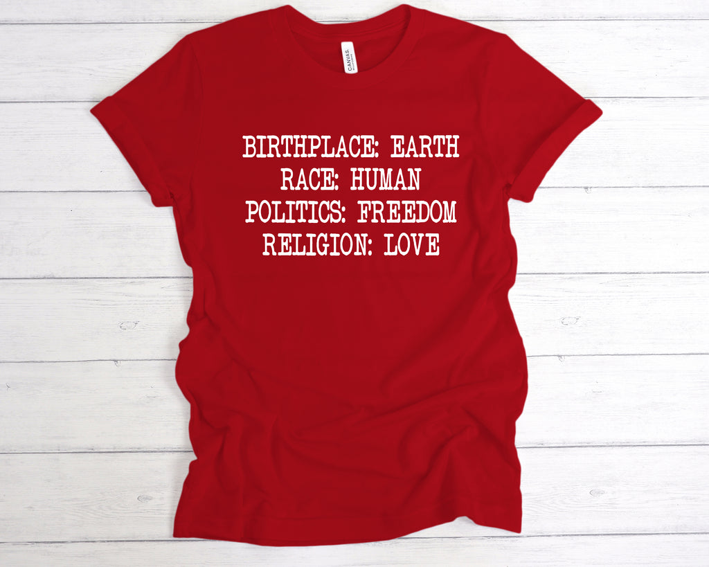 Get trendy with Birthplace Earth Premium T-Shirt - T-Shirt available at DizzyKitten. Grab yours for £12.99 today!