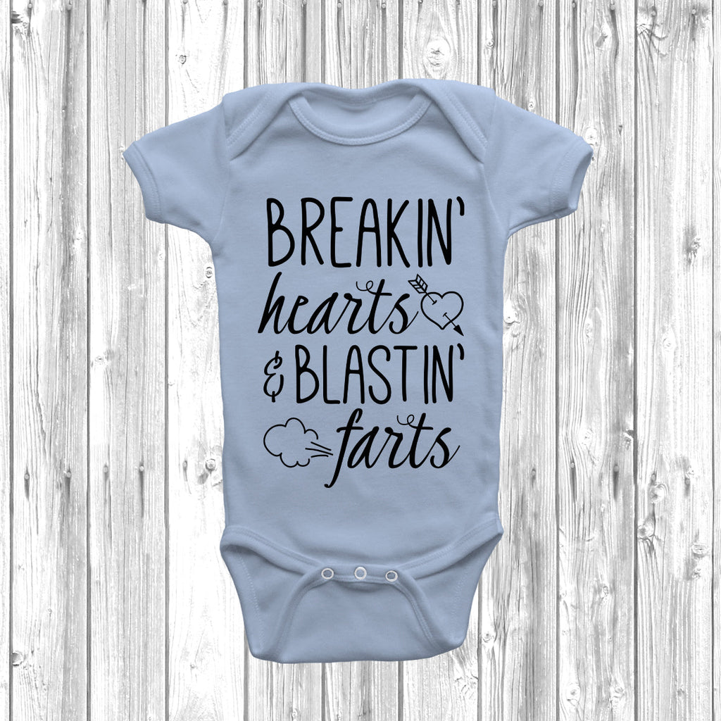Get trendy with Breakin' Hearts & Blastin' Farts Baby Grow - Baby Grow available at DizzyKitten. Grab yours for £7.95 today!