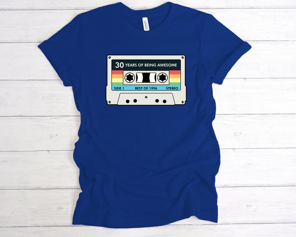Comfortable unisex birthday tshirt with nostalgic retro music inspired print