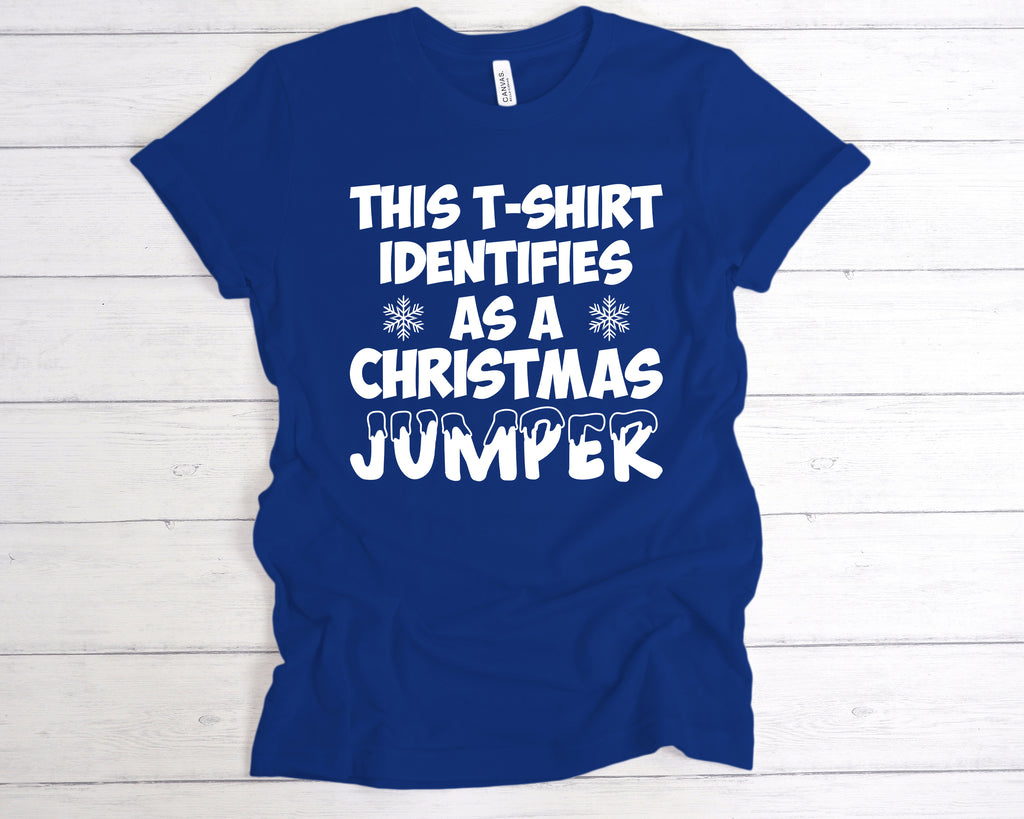 Christmas humour cotton shirt – novelty festive t-shirt for men and women.