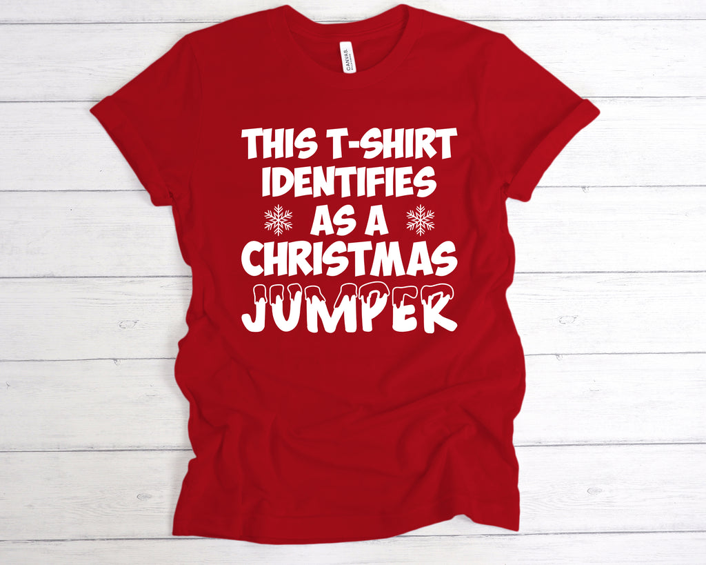Novelty Christmas slogan shirt – unisex festive cotton top.