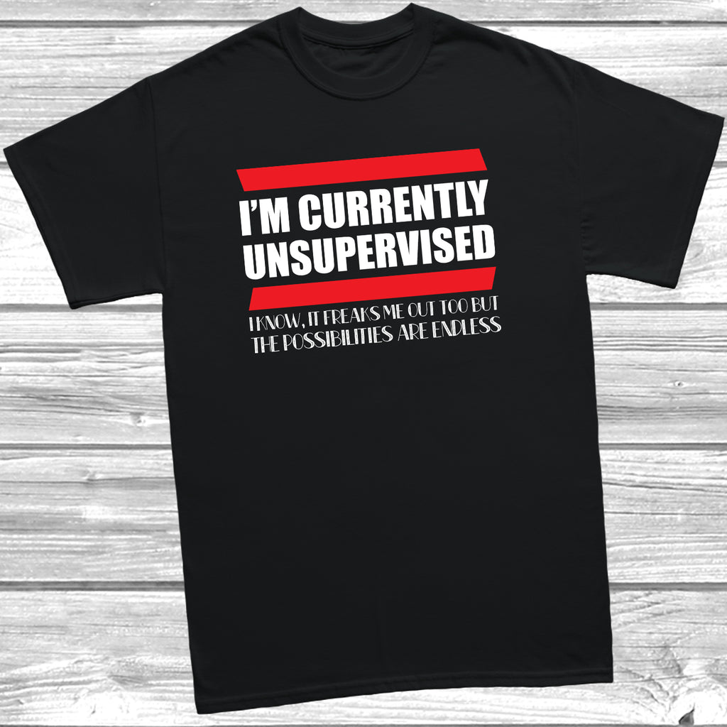 im currently unsupervised funny t shirt design