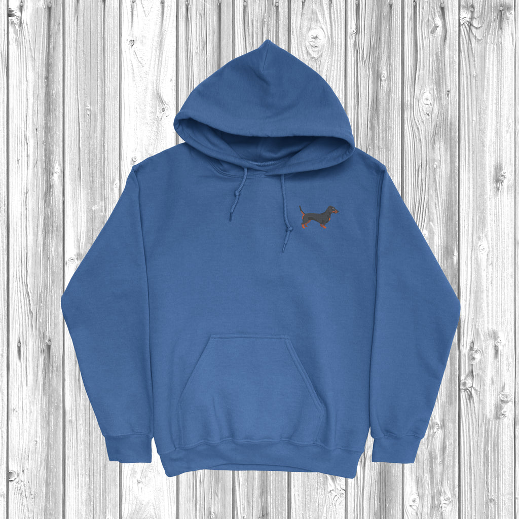 Premium embroidered dachshund pullover hoodie casual wear