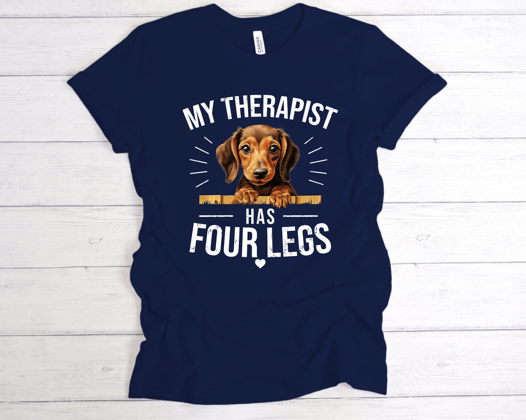 Funny dog lover graphic tee with Dachshund