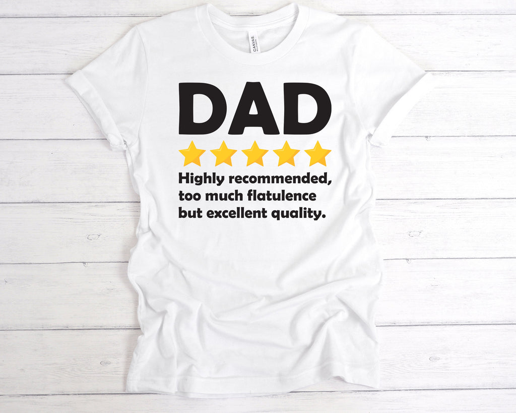 Get trendy with Dad 5 Star Review T-Shirt - T-Shirt available at DizzyKitten. Grab yours for £12.49 today!