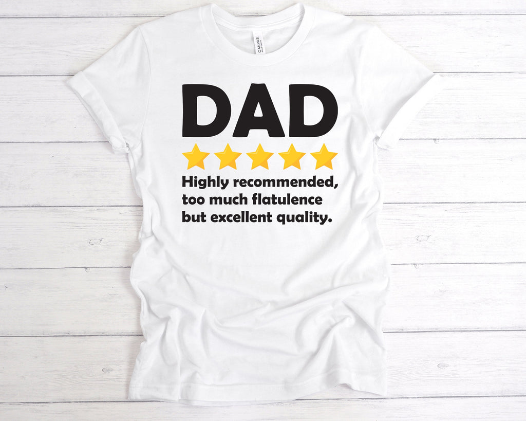 Get trendy with Dad 5 Star Review T-Shirt - T-Shirt available at DizzyKitten. Grab yours for £12.99 today!