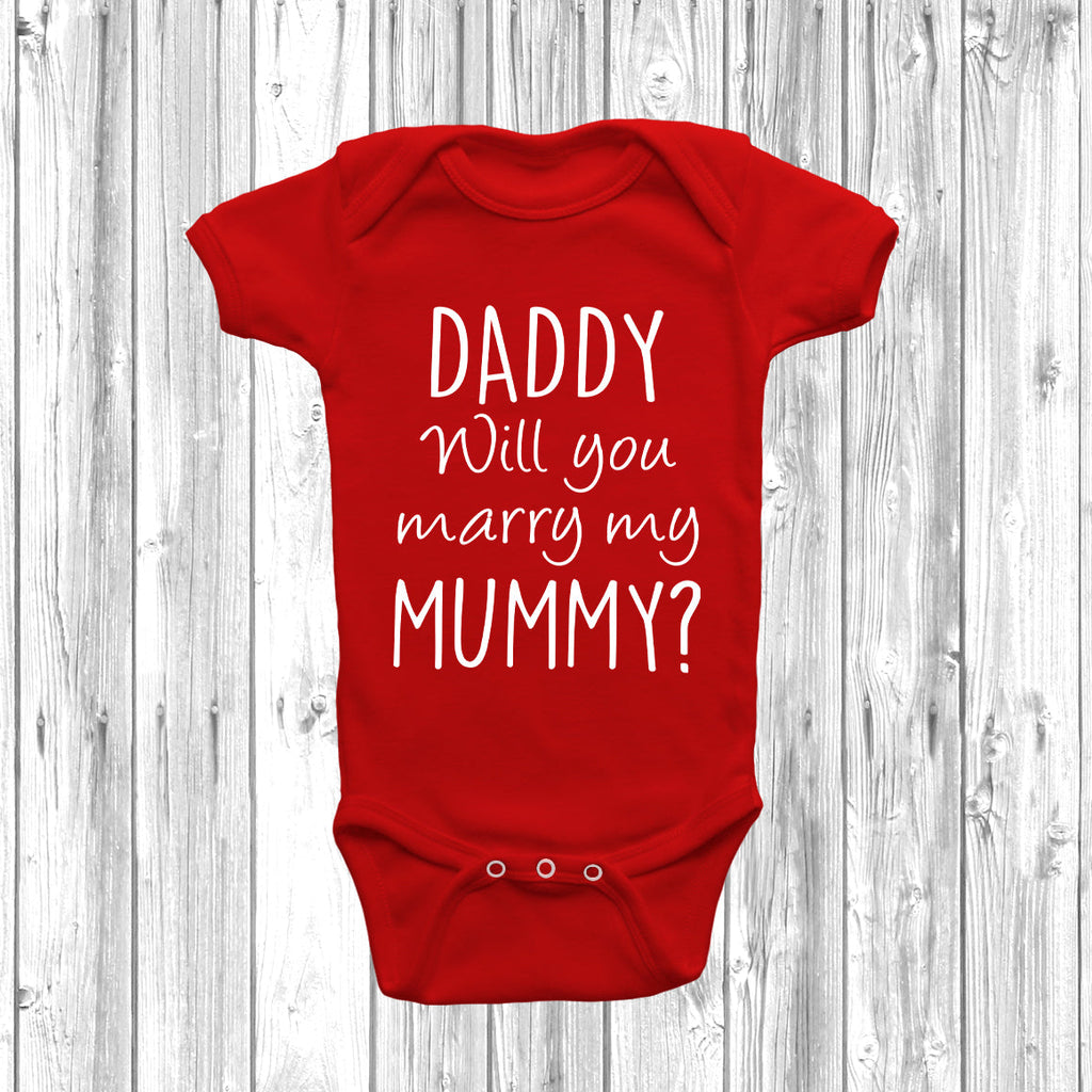 Get trendy with Daddy Will You Marry My Mummy Baby Grow - Baby Grow available at DizzyKitten. Grab yours for £8.45 today!