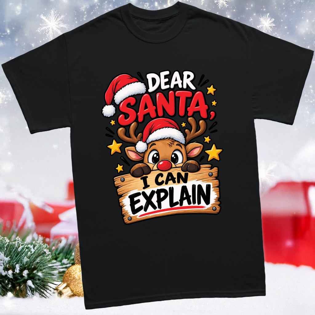 Dear Santa I Can Explain kids Christmas t-shirt