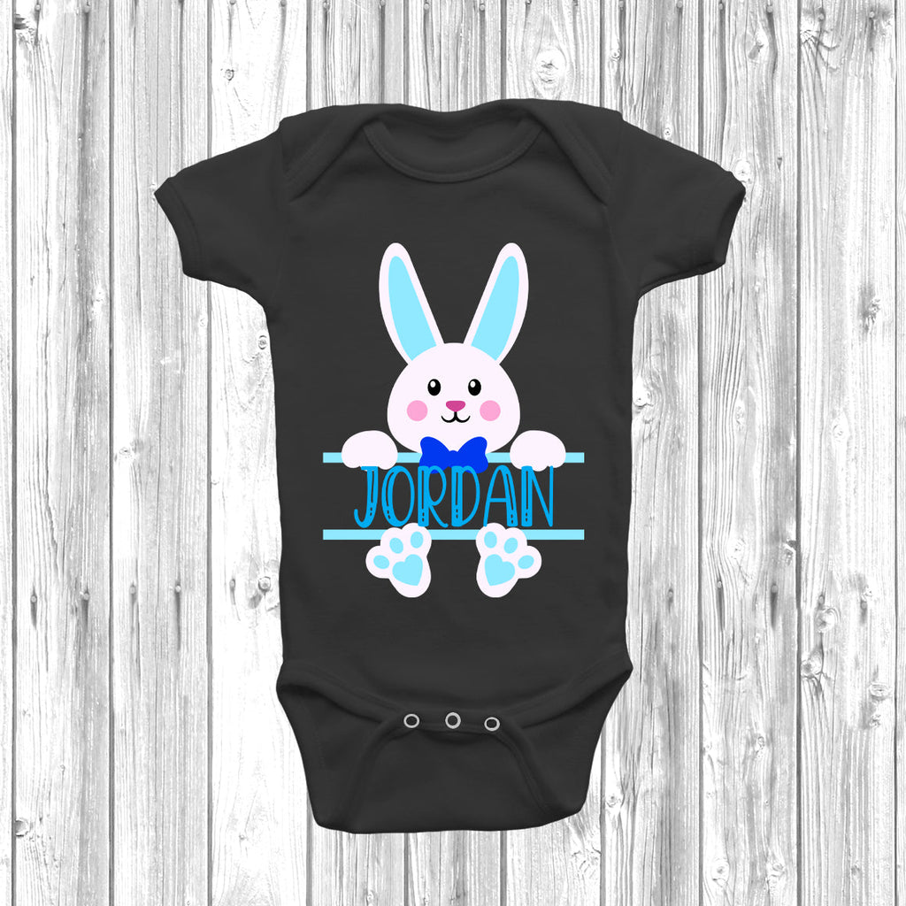 Get trendy with Personalised Easter Bunny Boys Baby Grow - Baby Grow available at DizzyKitten. Grab yours for £8.99 today!