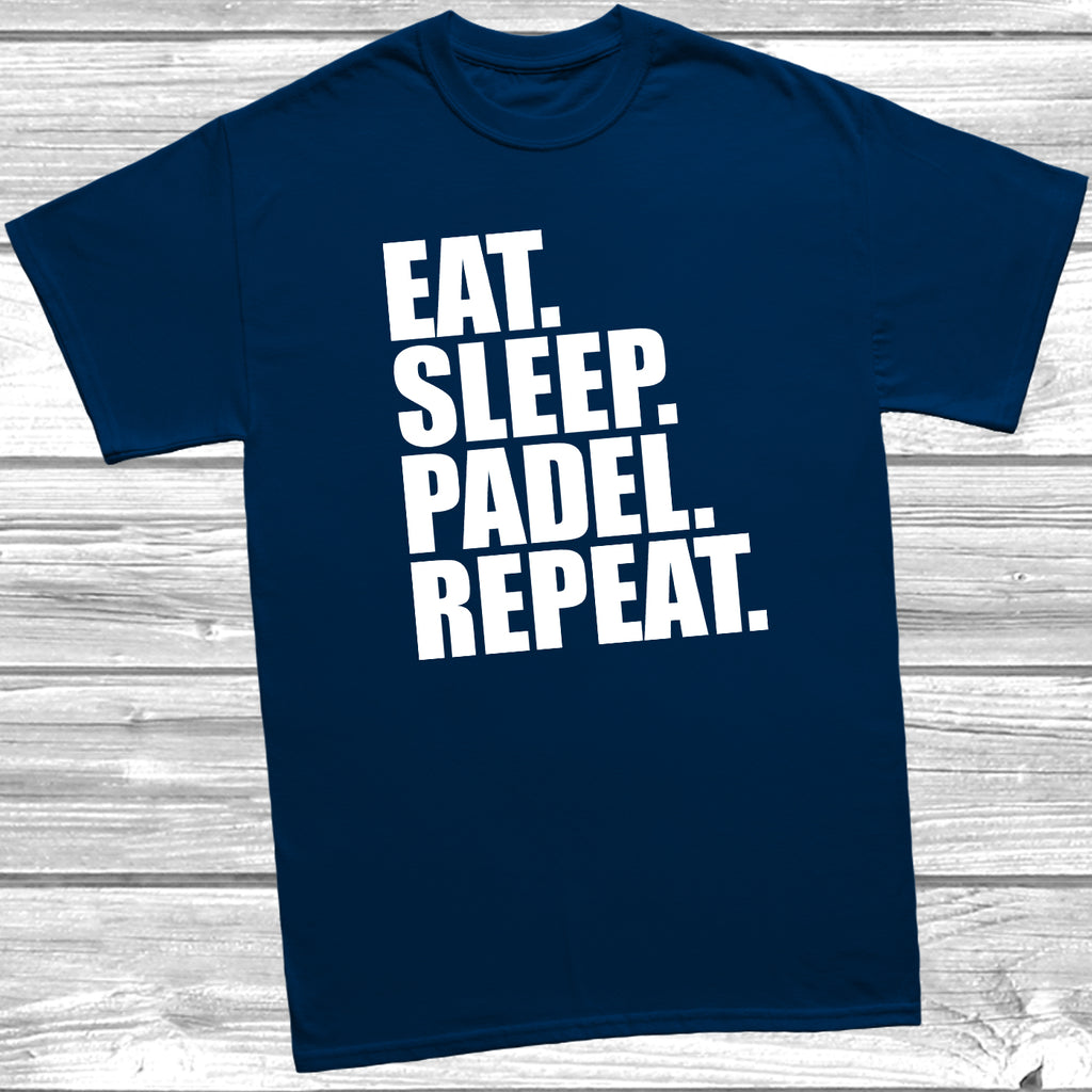 Funny Padel Tennis Player T-Shirt flat lay – 100% cotton design