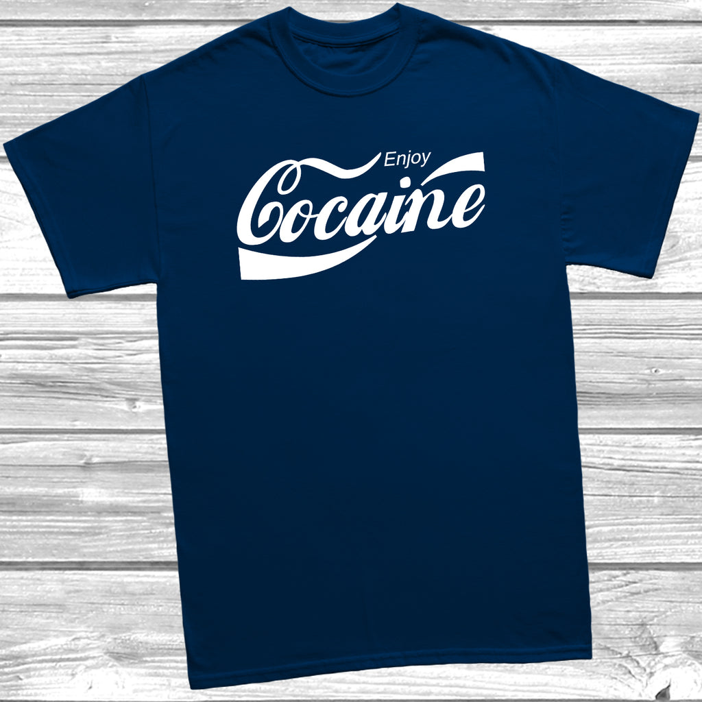 Parody statement t-shirt with bold ironic slogan design