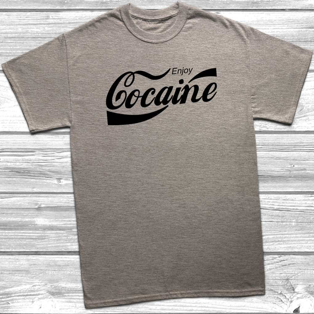 Dark humour graphic tee designed as novelty apparel