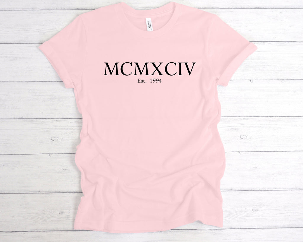 Get trendy with Est 1994 Roman Numerals Birthday T-Shirt - T-Shirt available at DizzyKitten. Grab yours for £12.49 today!