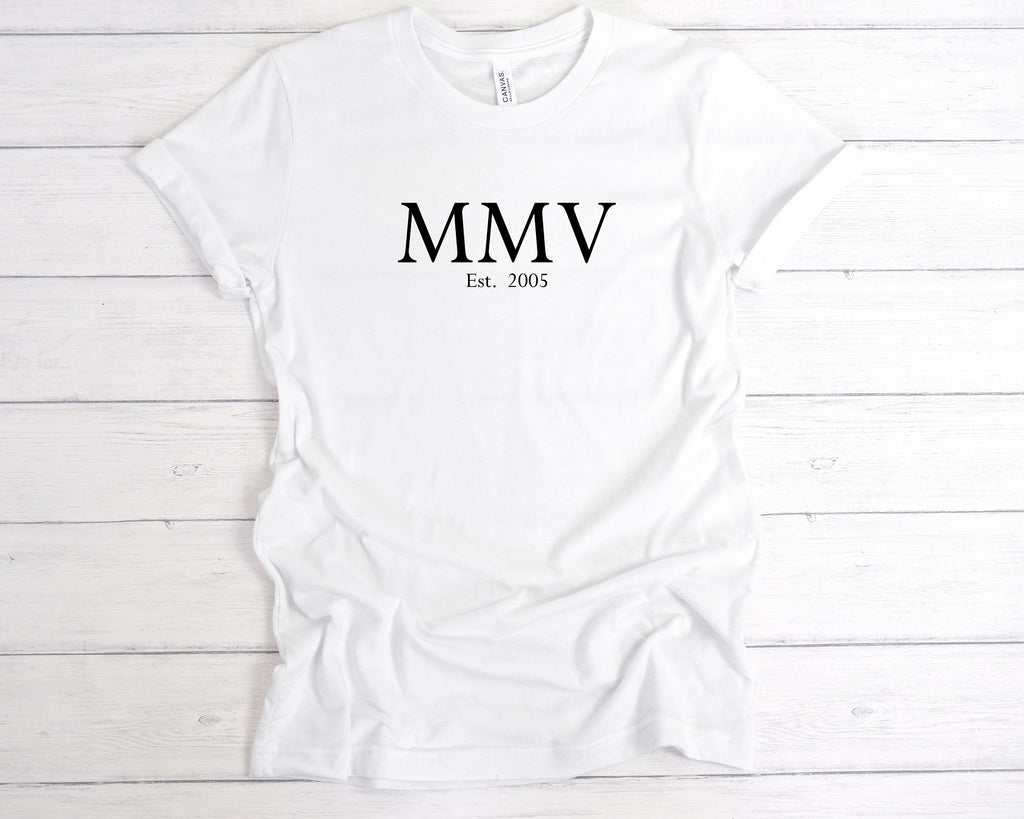 Get trendy with Est 2005 Roman Numerals Birthday T-Shirt - T-Shirt available at DizzyKitten. Grab yours for £12.99 today!