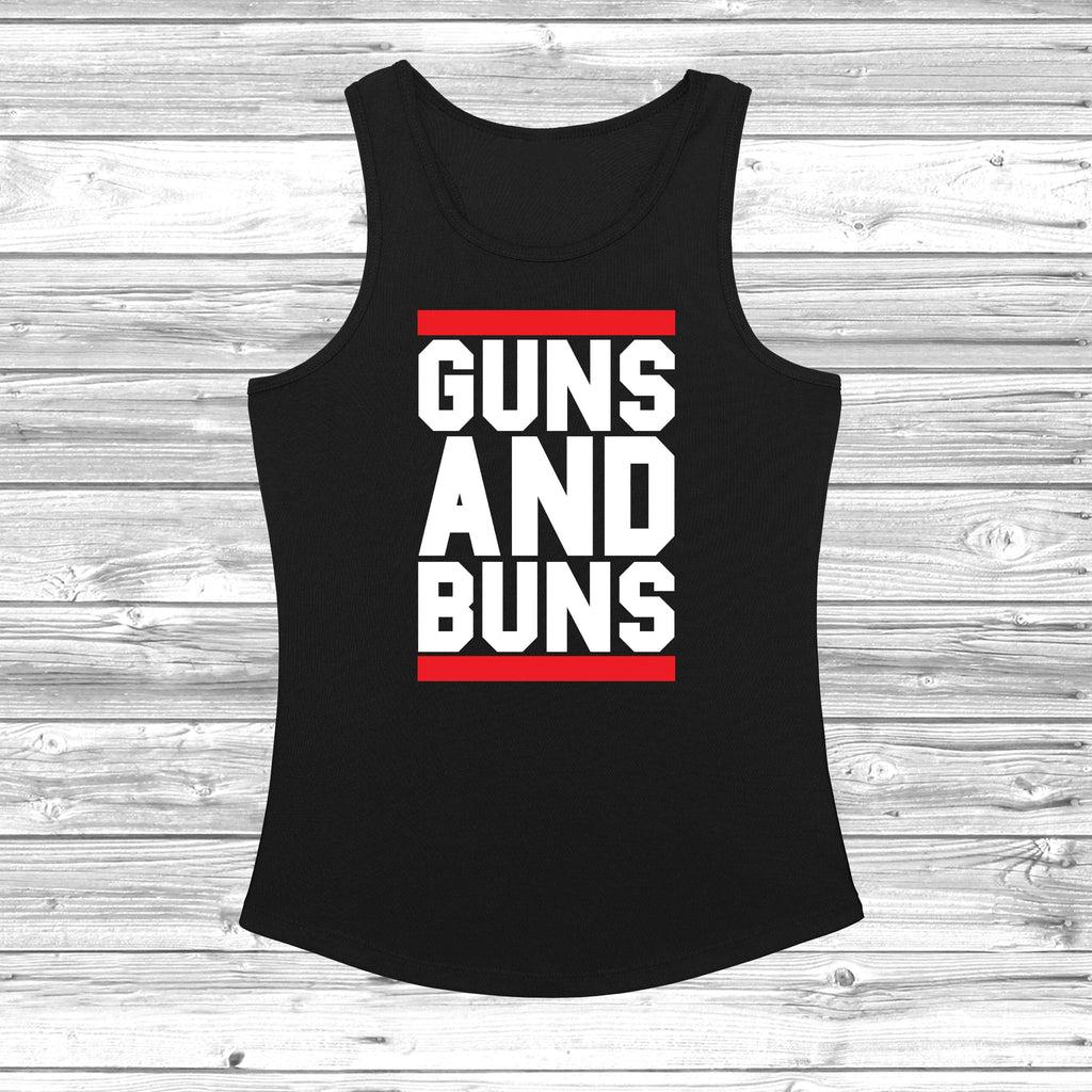 Get trendy with Guns And Buns Women's Cool Vest - Vest available at DizzyKitten. Grab yours for £11.49 today!