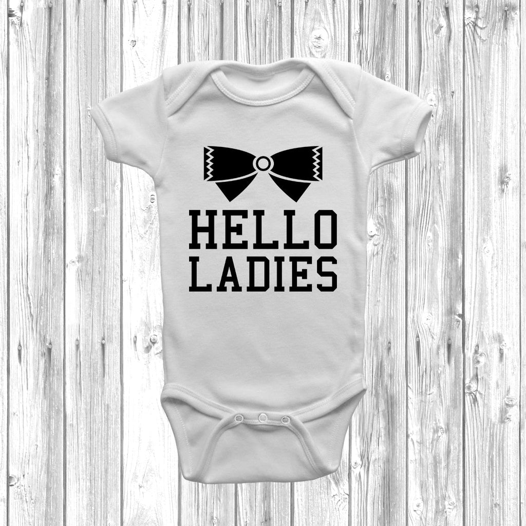 Get trendy with Hello Ladies Baby Grow - Baby Grow available at DizzyKitten. Grab yours for £7.99 today!