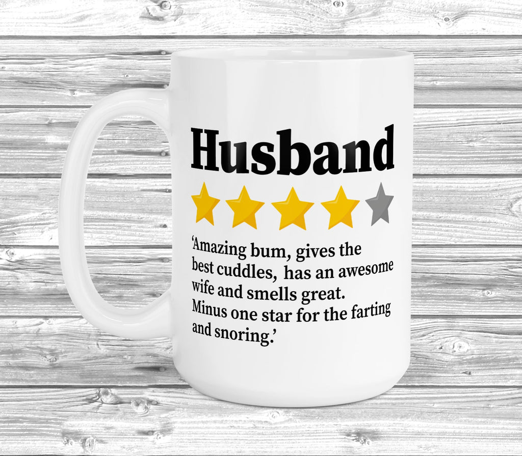 Get trendy with Husband Review 11oz / 15oz Mug - Mug available at DizzyKitten. Grab yours for £3.99 today!
