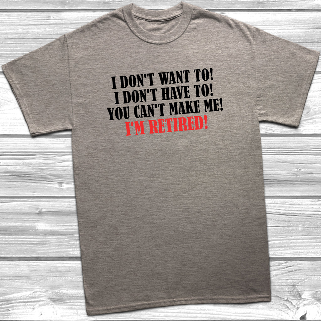 Funny unisex cotton retirement shirt – gag gift for retirement parties.