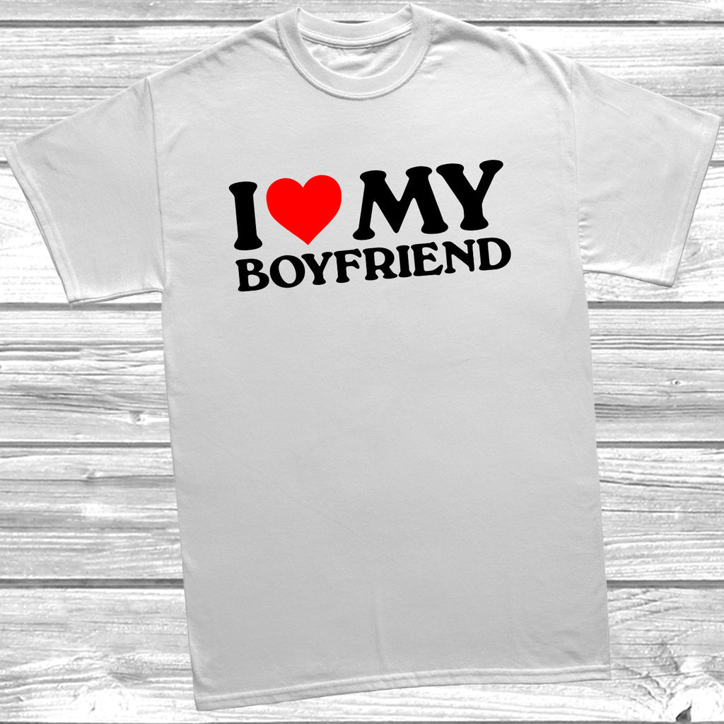 Get trendy with I Love Heart My Boyfriend T-Shirt - T-Shirt available at DizzyKitten. Grab yours for £9.49 today!