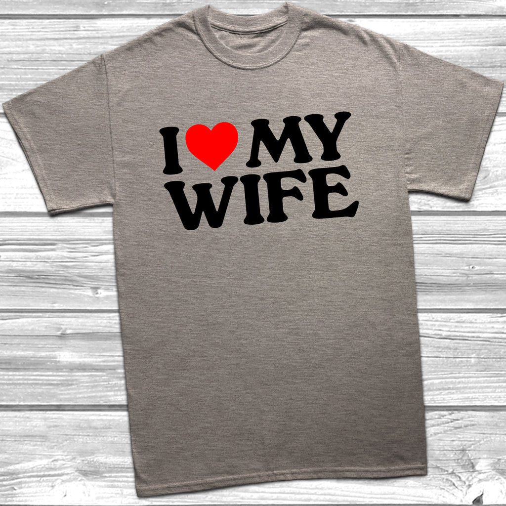 Get trendy with I Love Heart My Wife T-Shirt - T-Shirt available at DizzyKitten. Grab yours for £9.49 today!