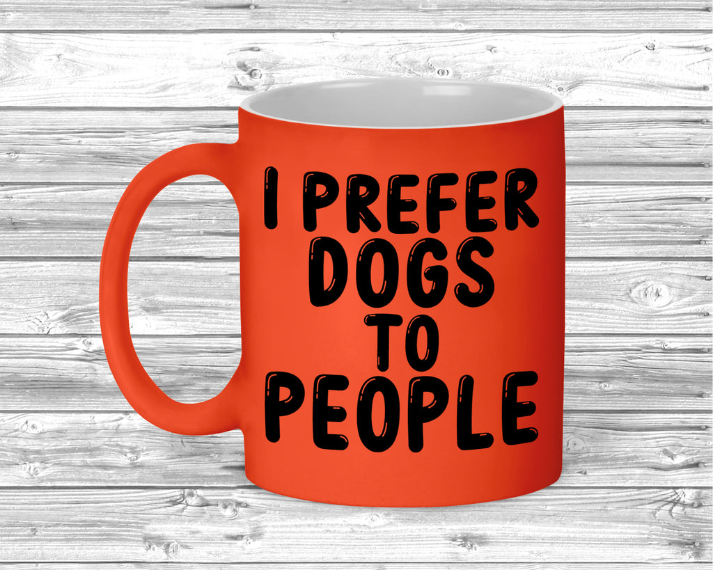 Bright coloured mug featuring funny dog lover slogan.