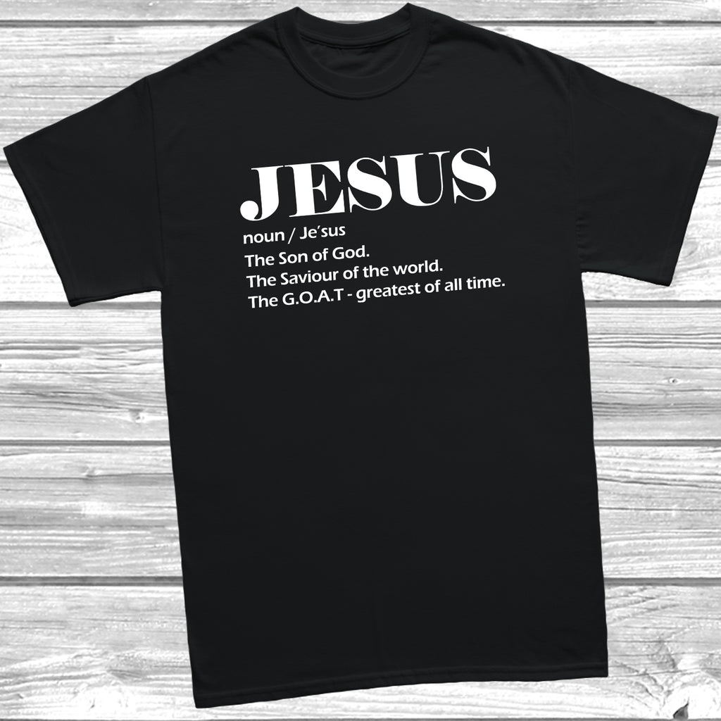 Jesus Noun Definition T-Shirt in black – Christian faith graphic tee