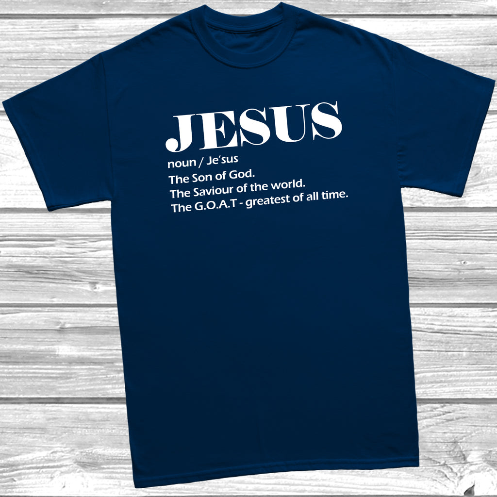 Close-up of Jesus definition print – Son of God, Saviour, G.O.A.T.