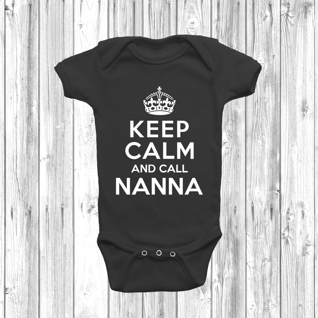 Get trendy with Keep Calm And Call Nanna Baby Grow - Baby Grow available at DizzyKitten. Grab yours for £7.95 today!