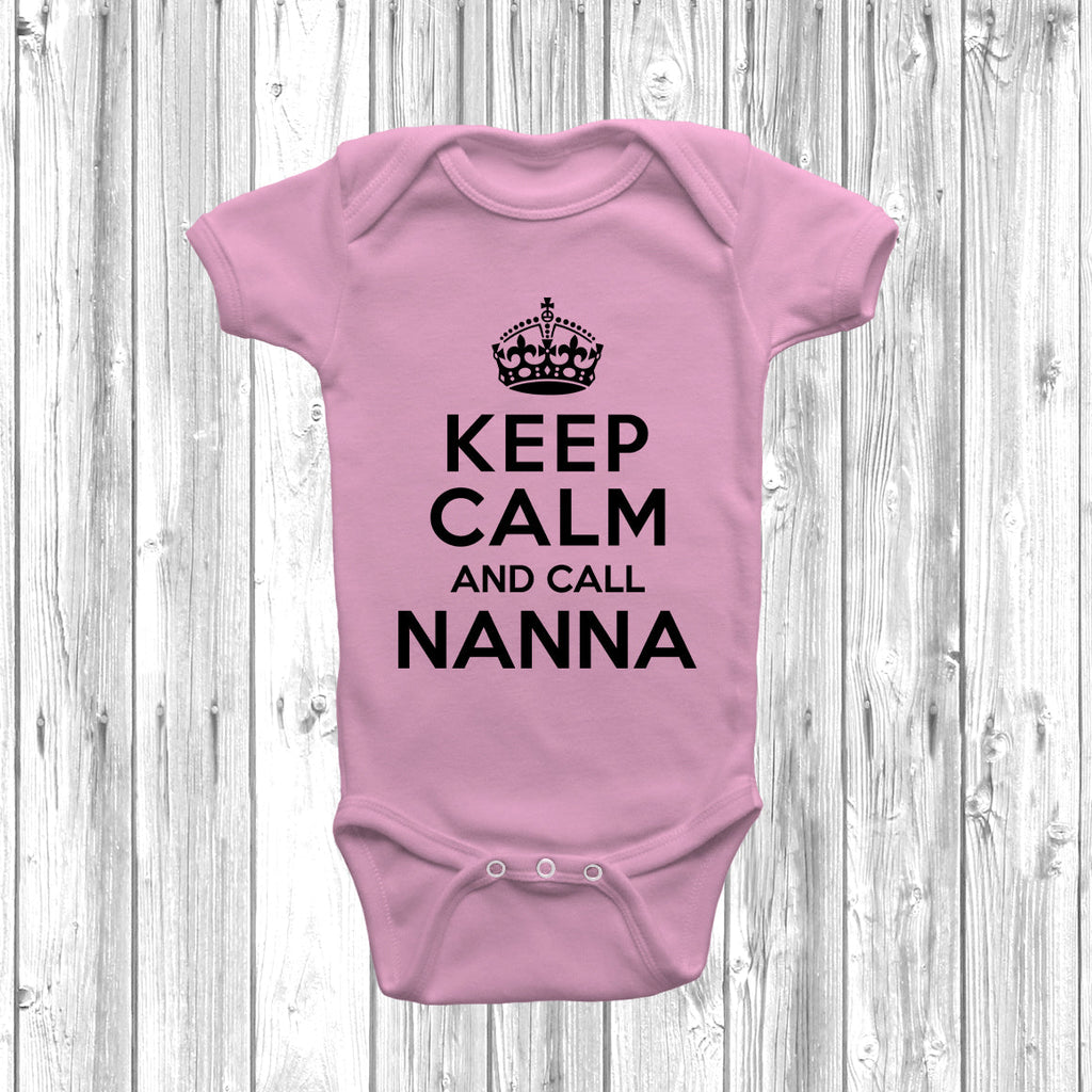 Get trendy with Keep Calm And Call Nanna Baby Grow - Baby Grow available at DizzyKitten. Grab yours for £8.45 today!