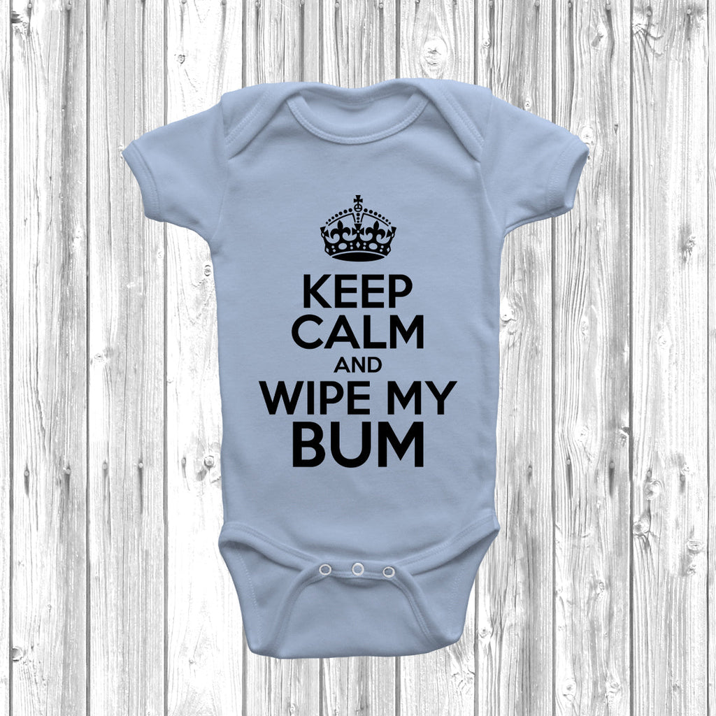 Get trendy with Keep Calm And Wipe My Bum Baby Grow - Baby Grow available at DizzyKitten. Grab yours for £8.45 today!