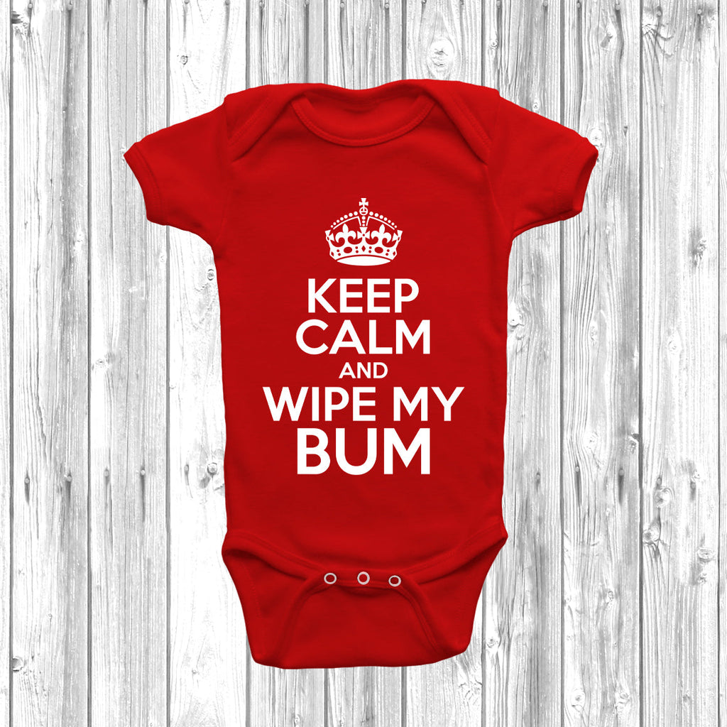 Get trendy with Keep Calm And Wipe My Bum Baby Grow - Baby Grow available at DizzyKitten. Grab yours for £8.45 today!
