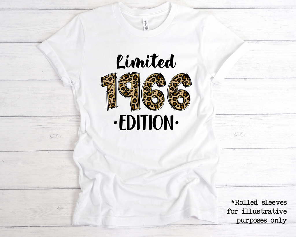 Leopard print Limited Edition 1966 birthday shirt unisex