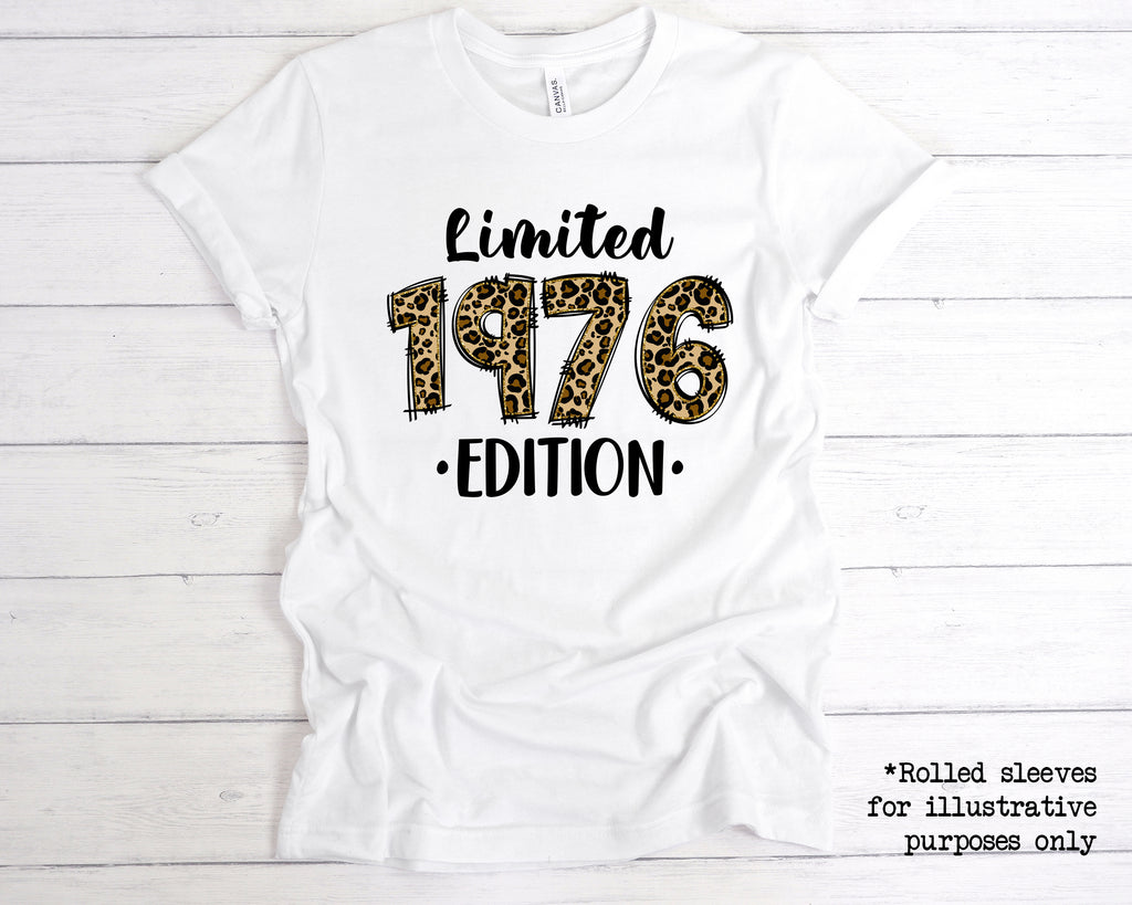 Leopard print Limited Edition 1976 birthday shirt unisex
