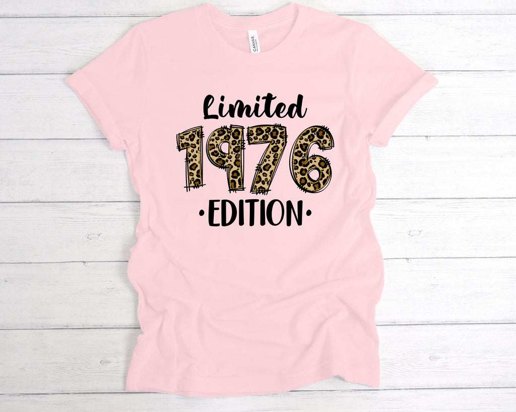 Animal print 1976 milestone birthday t shirt