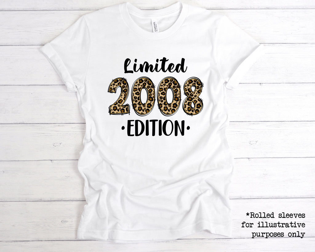 Leopard print Limited Edition 2008 birthday shirt unisex