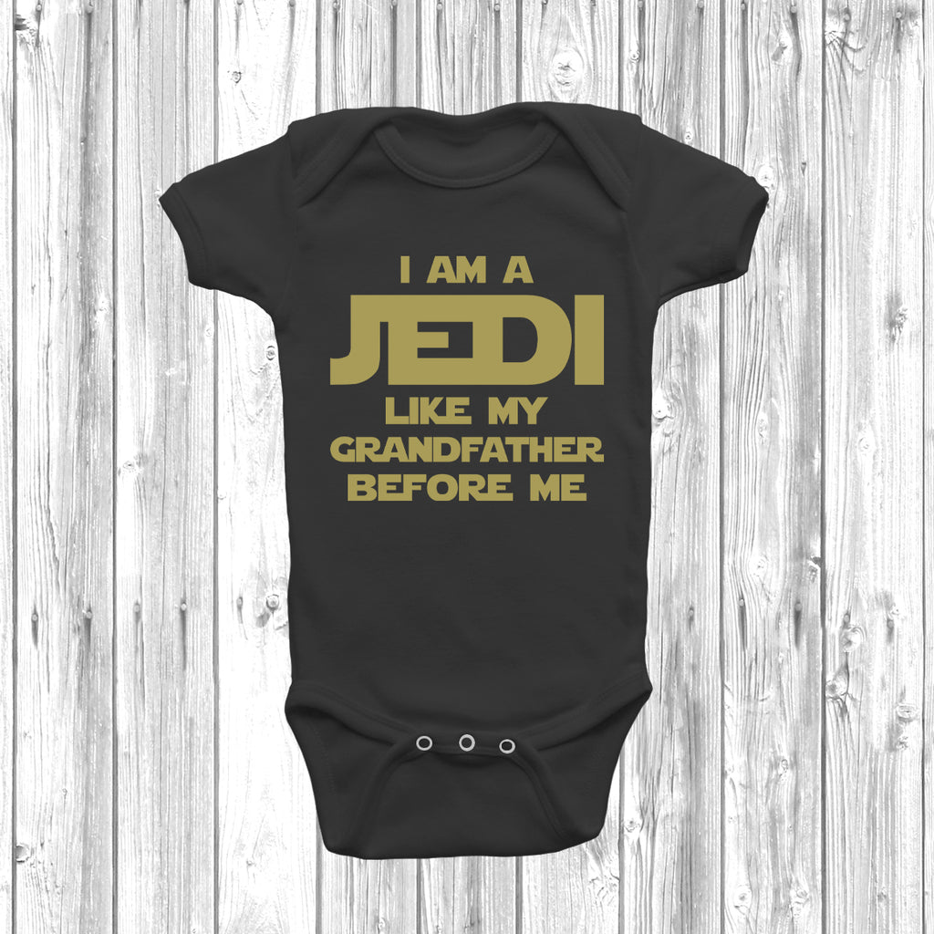 Unisex baby grow laid flat in black cotton