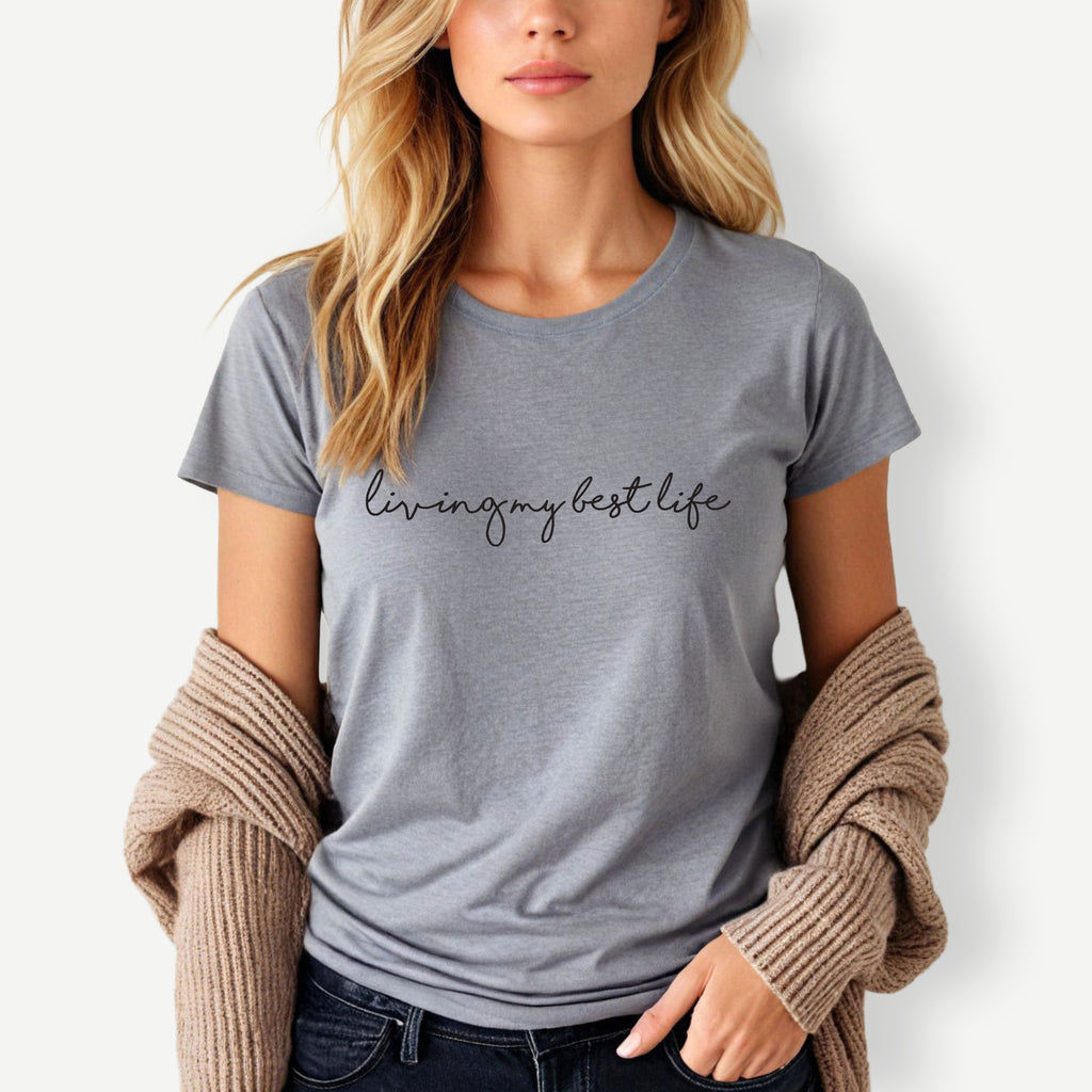 Soft feel slogan tee with modern relaxed unisex fit