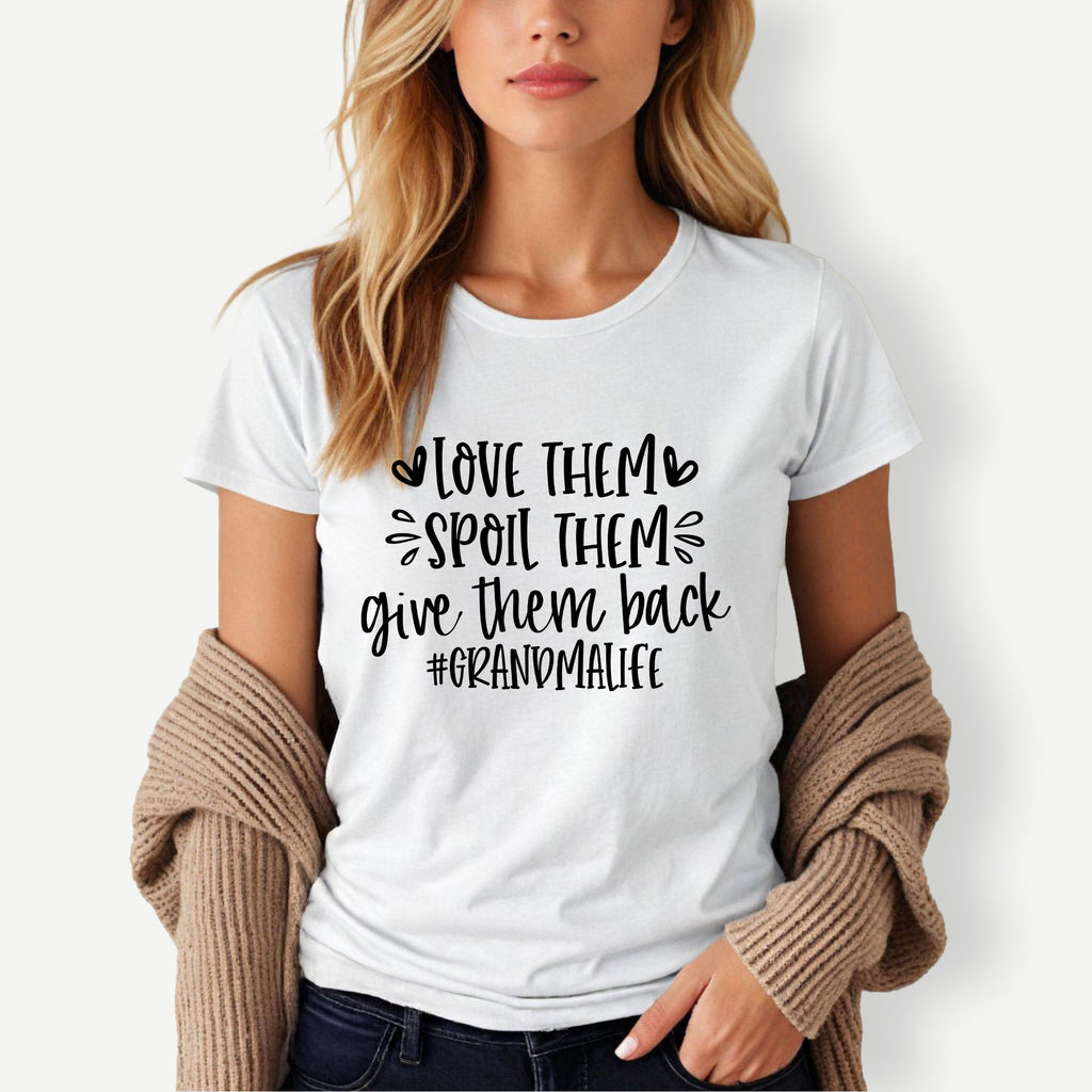 Stylish grandma tshirt designed for proud grandmothers and family life