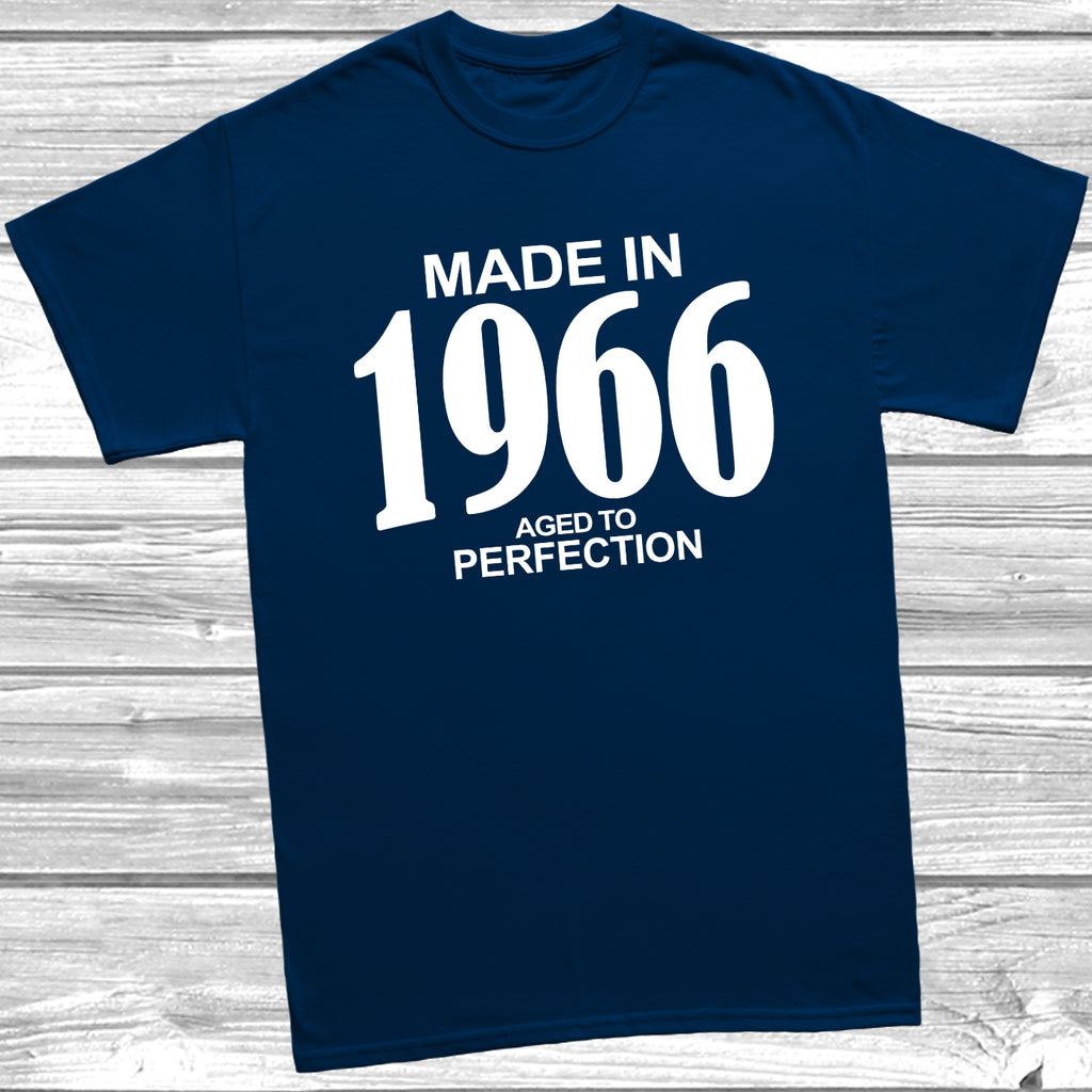 Vintage 1966 birthday t shirt aged to perfection