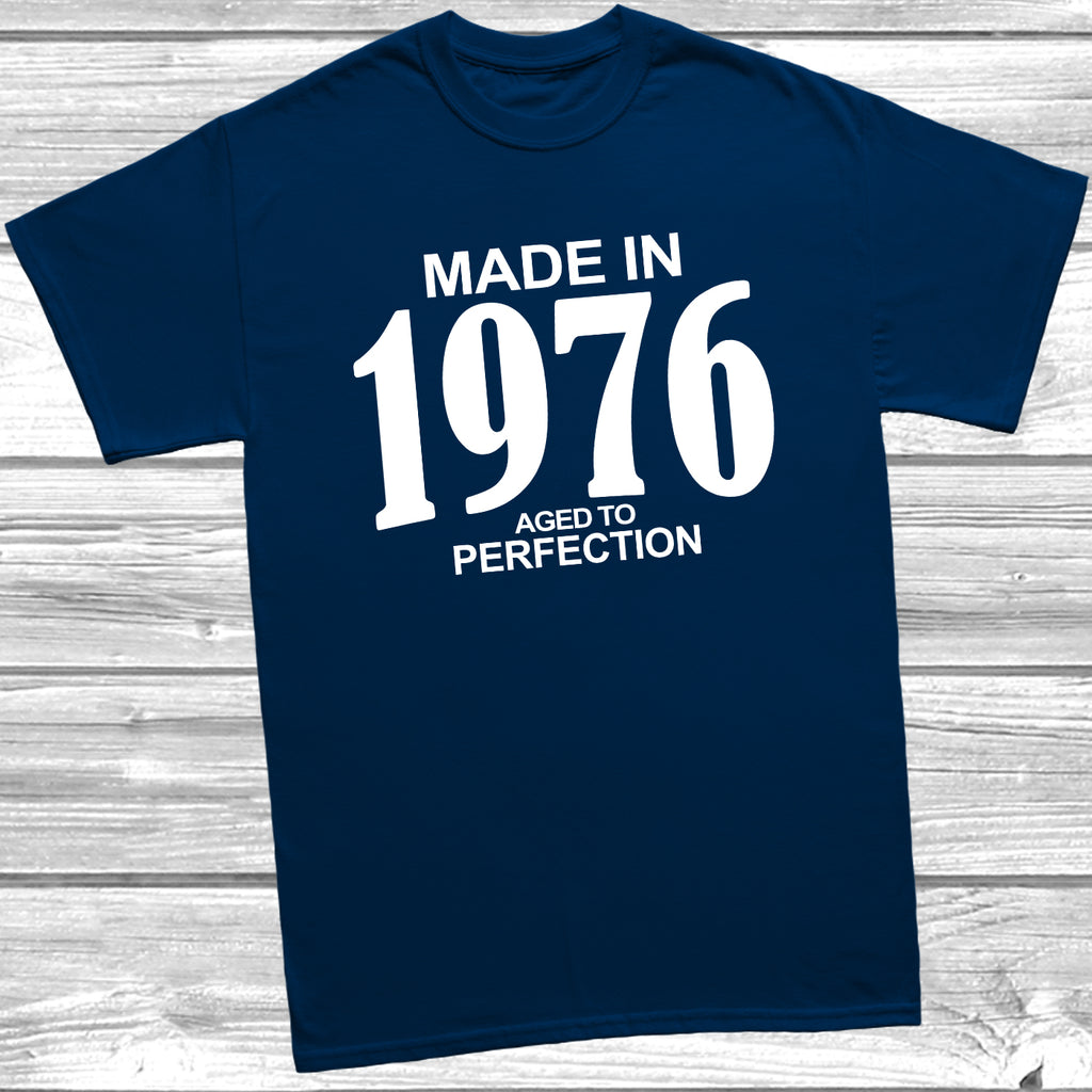 Vintage 1976 birthday t shirt aged to perfection