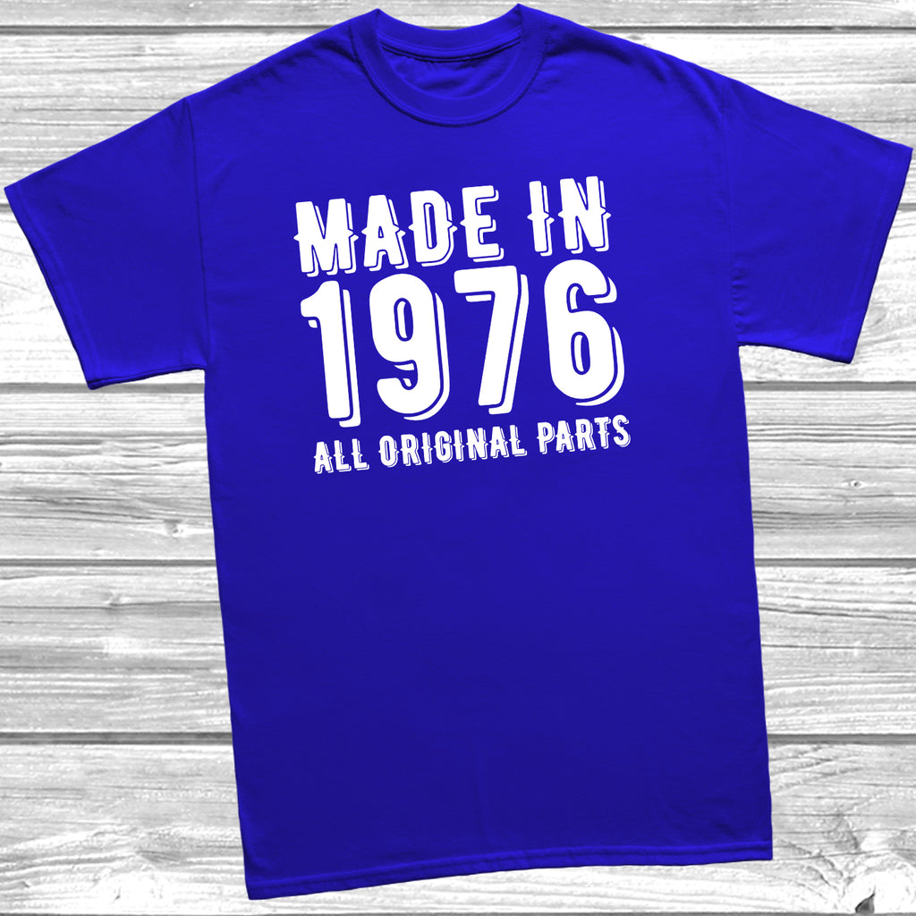 50th birthday shirt born in 1976 novelty slogan tee