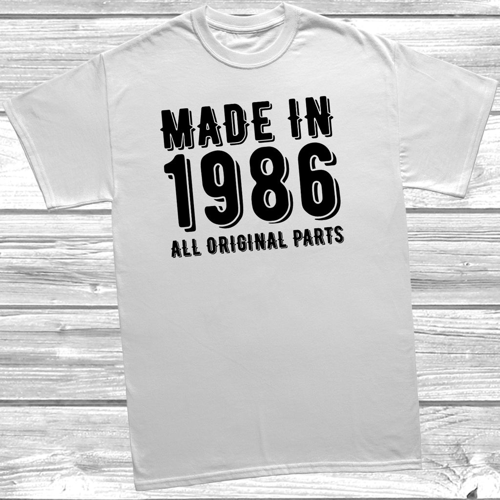 Birthday party shirt made in 1986 original parts funny tee